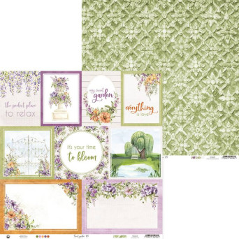Scrapbooking paper 30,5 x 30,5 cm - Piątek Trzynastego - Secret garden 05