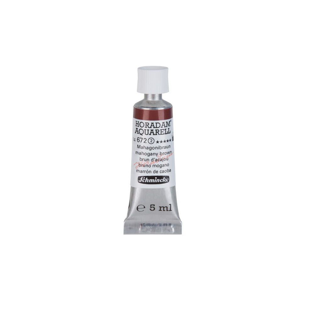 Horadam Aquarell watercolor paint - Schmincke - 672, Mahogany Brown, 5 ml