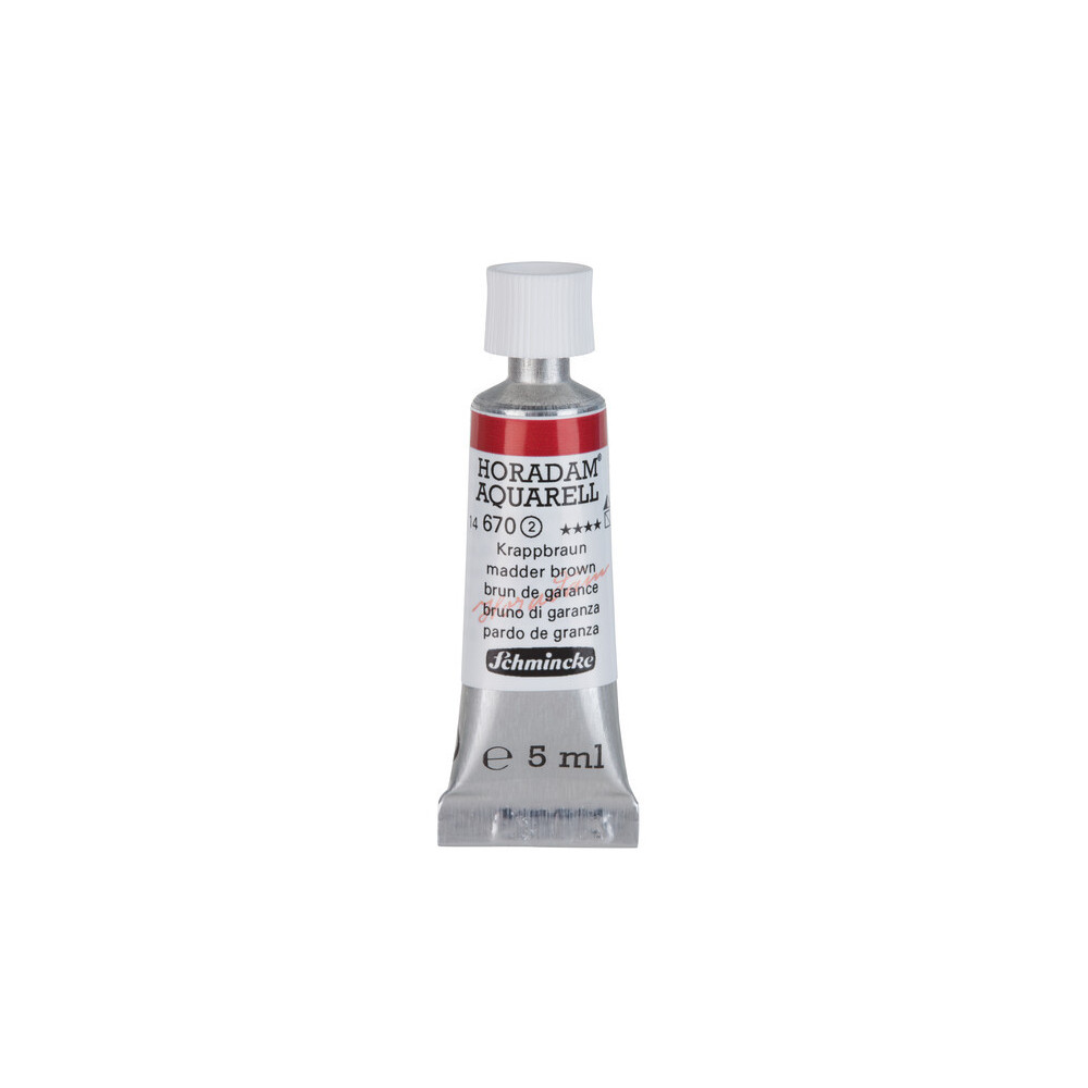 Horadam Aquarell watercolor paint - Schmincke - 670, Madder Brown, 5 ml