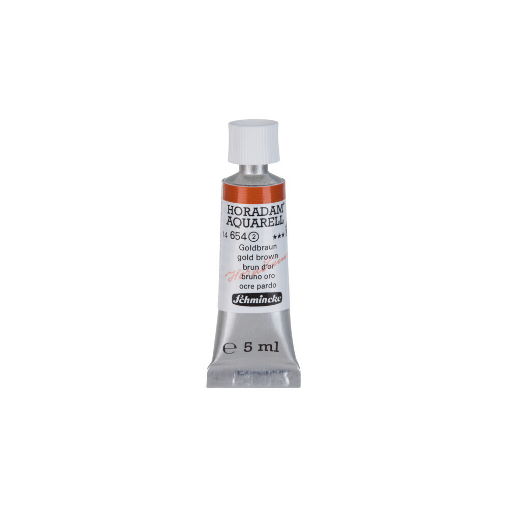 Horadam Aquarell watercolor paint - Schmincke - 654, Gold Brown, 5 ml