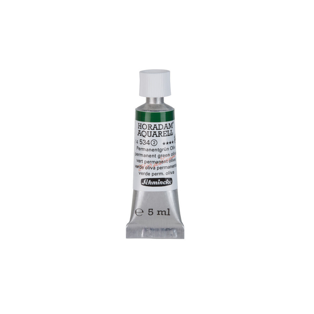 Farba akwarelowa Horadam Aquarell - Schmincke - 534, Permanent Green Olive, 5 ml