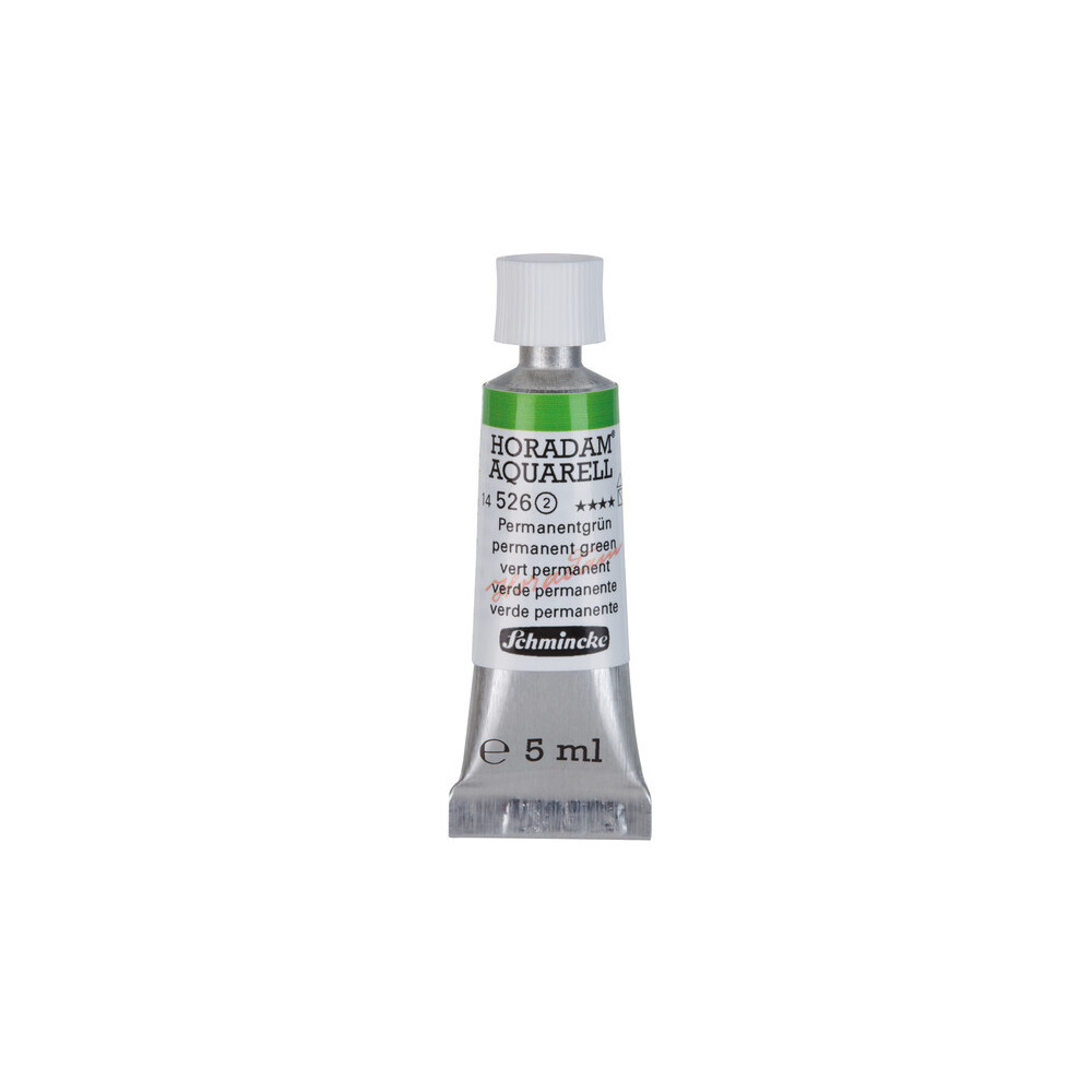 Farba akwarelowa Horadam Aquarell - Schmincke - 526, Permanent Green, 5 ml
