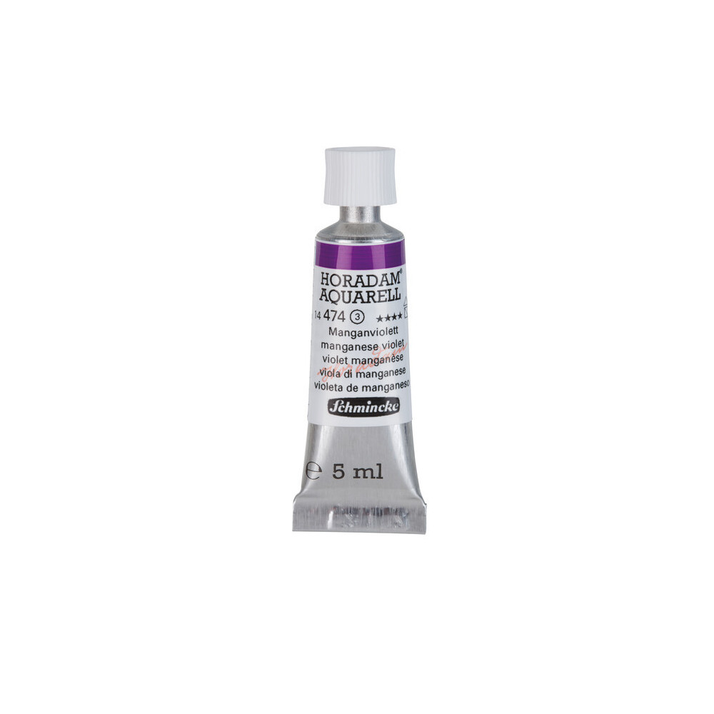 Farba akwarelowa Horadam Aquarell - Schmincke - 474, Manganese Violet, 5 ml