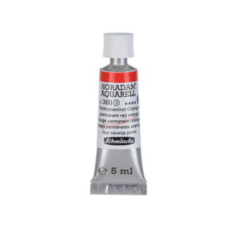 Horadam Aquarell watercolor paint - Schmincke - 360, Permanent Red Orange, 5 ml