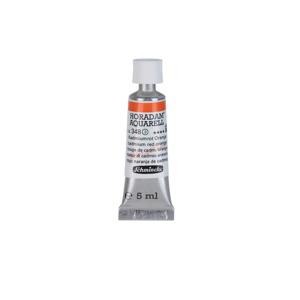 Horadam Aquarell watercolor paint - Schmincke - 348, Cadmium Red Orange, 5 ml