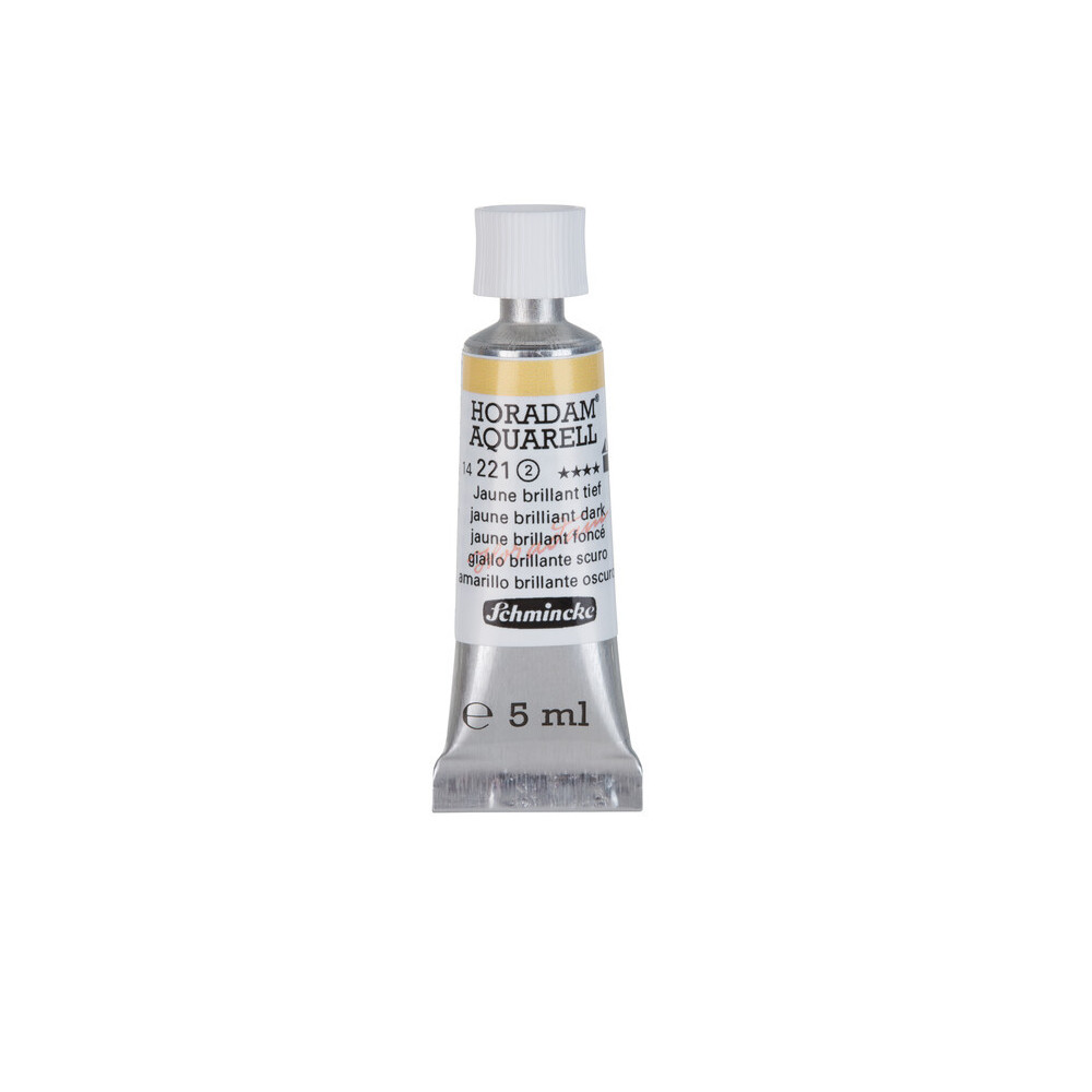 Horadam Aquarell watercolor paint - Schmincke - 221, Jaune Brilliant Dark, 5 ml