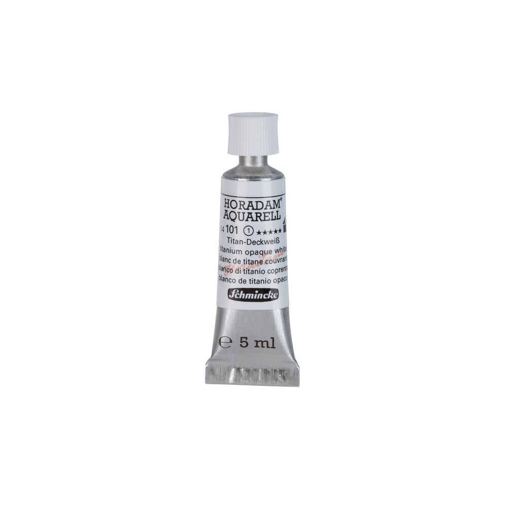 Farba akwarelowa Horadam Aquarell - Schmincke - 101, Titanium Opaque White, 5 ml