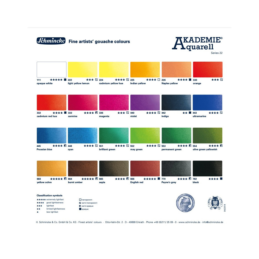 Farba akwarelowa Akademie Aquarell - Schmincke - 664, Burnt Umber