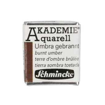 Akademie Aquarell watercolor paint - Schmincke - 664, Burnt Umber