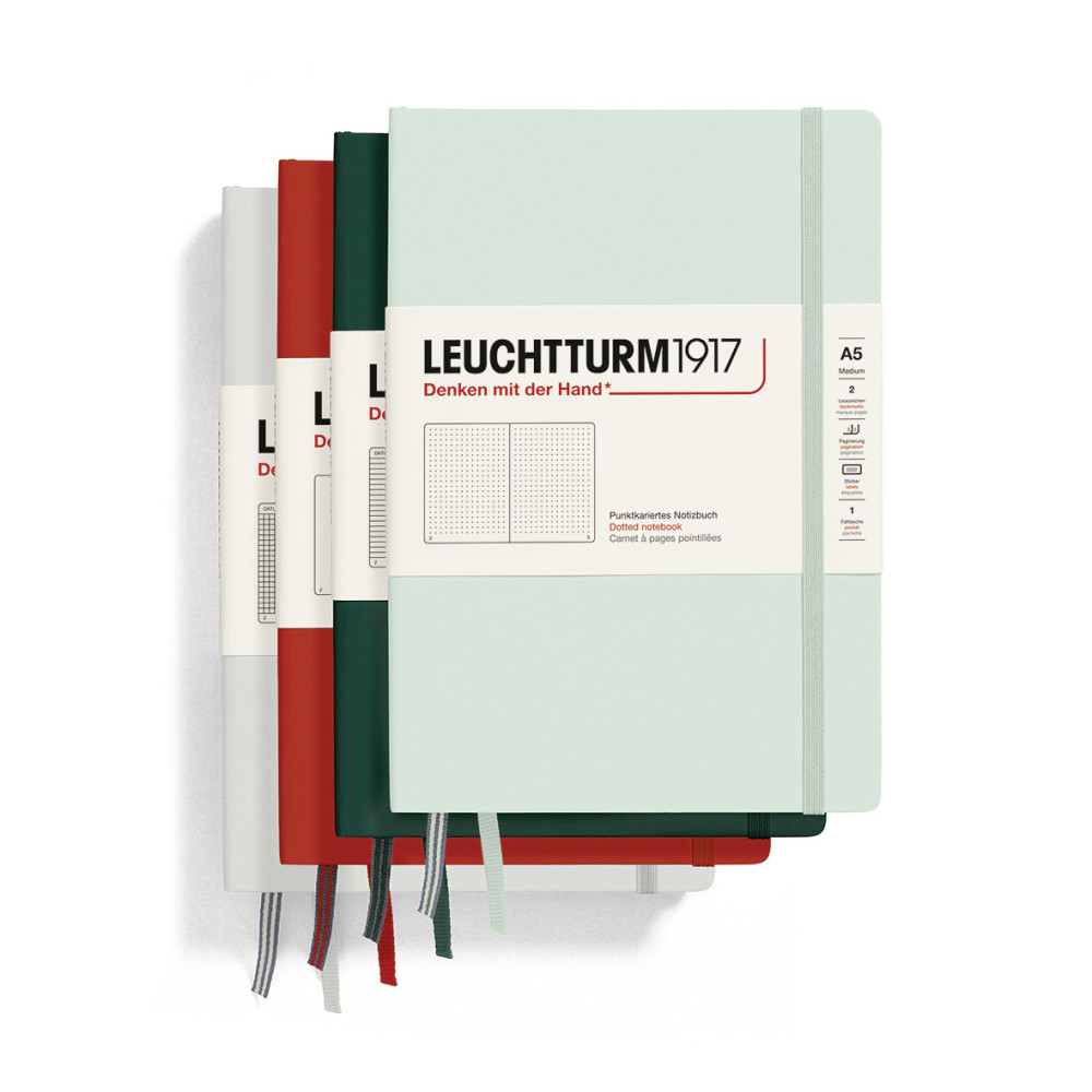 Notebook A5 - Leuchtturm1917 - dotted, softcover, Forest Green, 80 g/m2