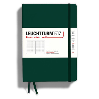 Notebook A5 - Leuchtturm1917 - dotted, hardcover, Forest Green, 80 g/m2