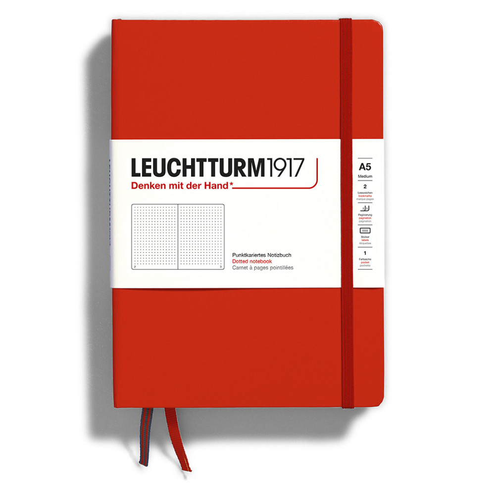 Notebook A5 - Leuchtturm1917 - dotted, hardcover, Fox Red, 80 g/m2