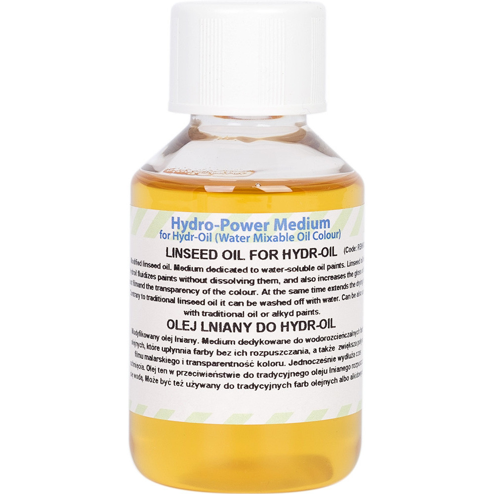 Linseed oil for Hydr-Oil water mixable oil paints - Renesans - 100 ml
