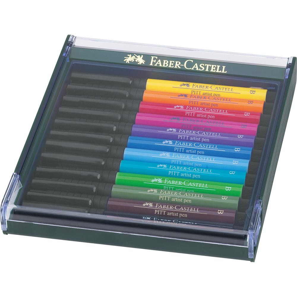 Zestaw pisaków pędzelkowych Pitt Artist Pen - Faber-Castell - 12 kolorów