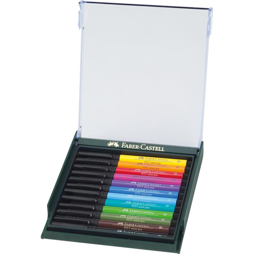 Zestaw pisaków pędzelkowych Pitt Artist Pen - Faber-Castell - 12 kolorów