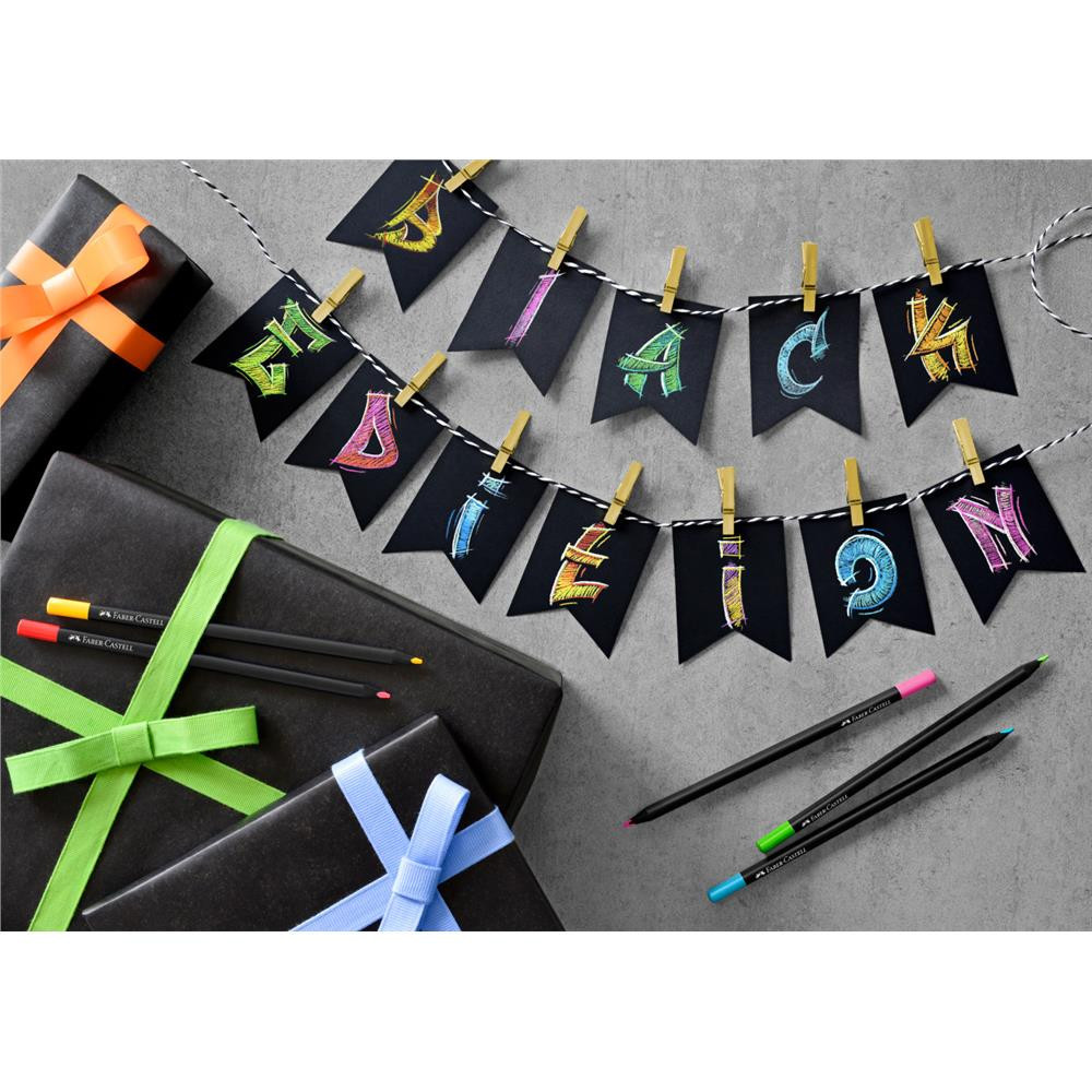 Zestaw trójkątnych kredek Black Edition - Faber-Castell - 12 kolorów