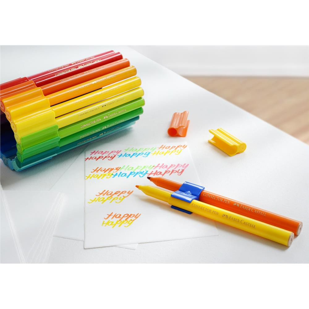 Set of Connector felt tip pens in case - Faber-Castell - 60 colors
