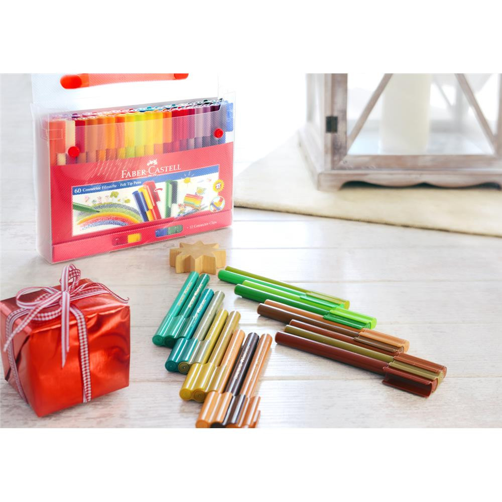 Zestaw flamastrów Connector w walizce - Faber-Castell - 60 kolorów