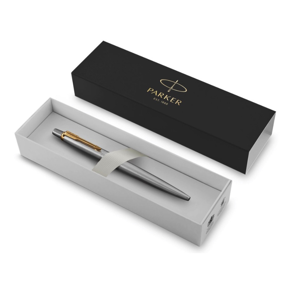 Ballpoint pen Jotter with gift box - Parker - Stainless Steel GT