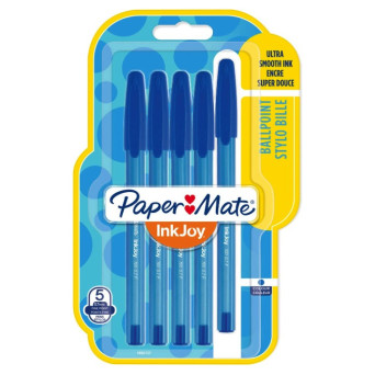 Zestaw długopisów InkJoy 100 - Paper Mate - niebieskie, 0,7 mm, 5 szt.