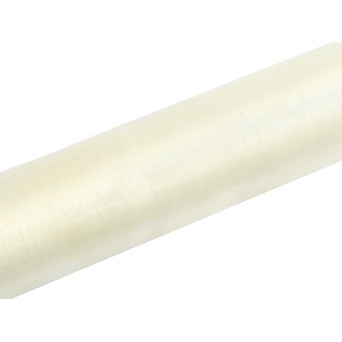 Organza gładka 16 cm - jasnokremowa, 9 m