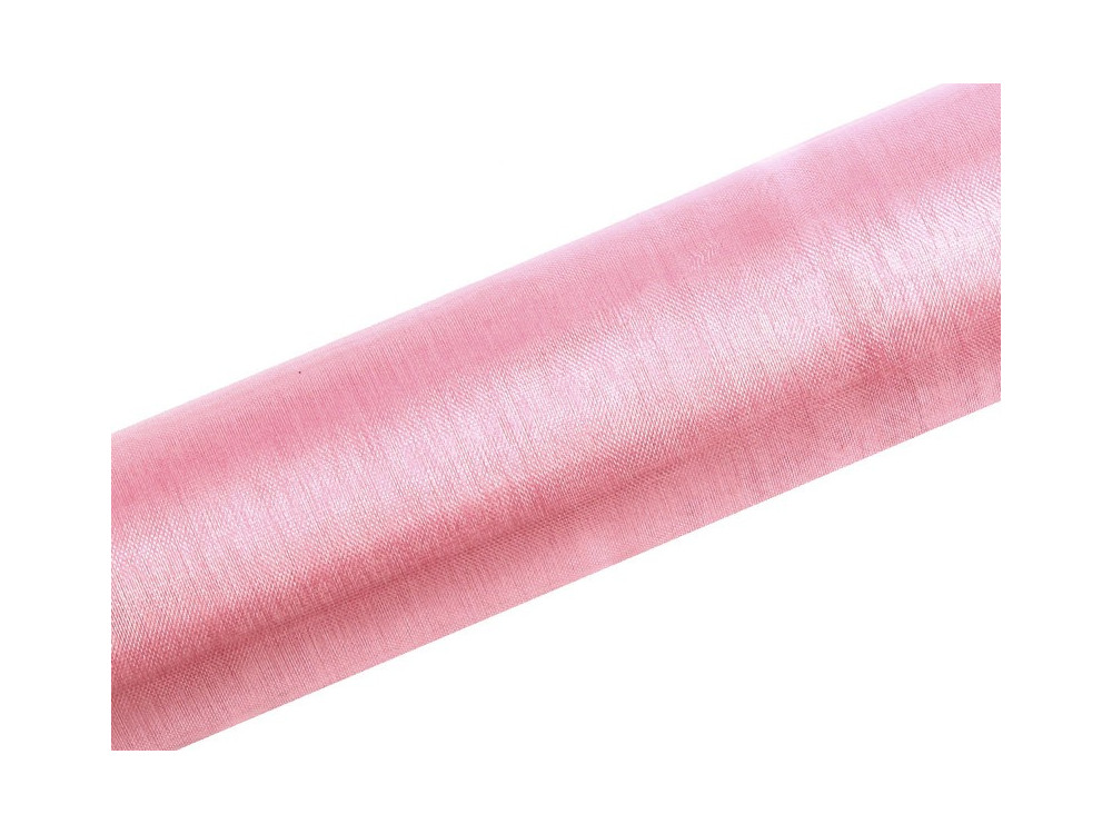 Organza gładka 16 cm - jasnoróżowa, 9 m