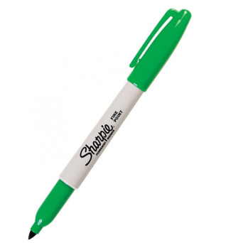 Permanent Fine Point marker - Sharpie - green, 1 mm