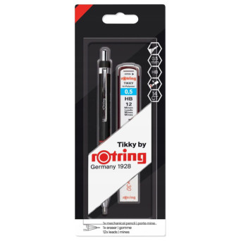 Set of Tikky mechanical pencil, leads and eraser - Rotring - 0,5 mm