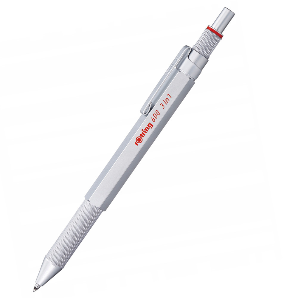 Multipen, ballpoint pen and mechanical pencil 3 in 1 - Rotring - Silver