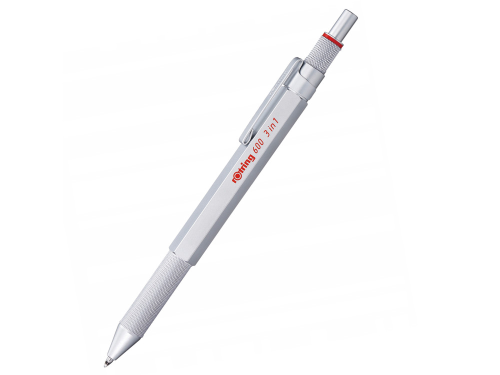 Multipen, ballpoint pen and mechanical pencil 3 in 1 - Rotring - Silver