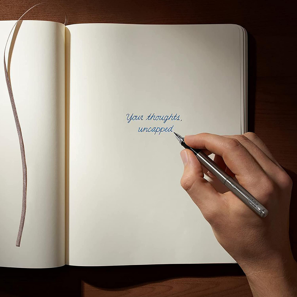 Zestaw z piórem wiecznym i długopisem Jotter w etui - Parker - Stainless Steel GT
