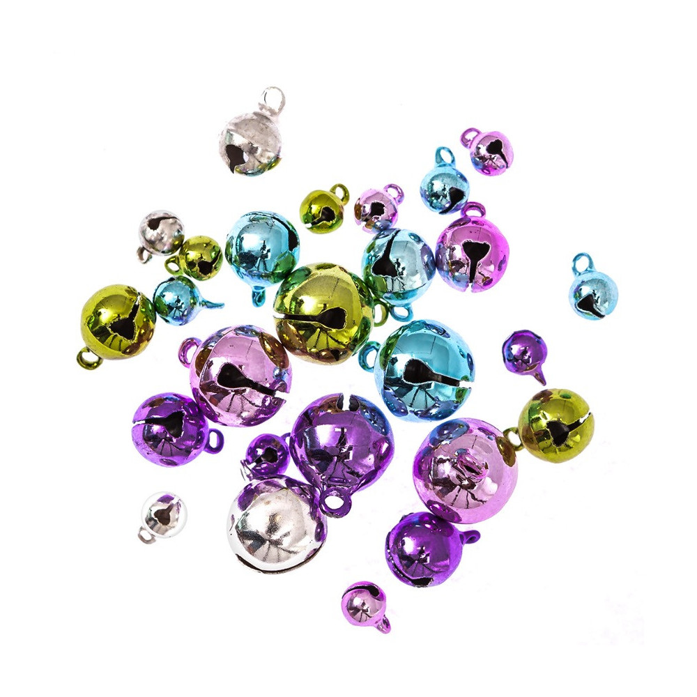 Craft metal bells - DpCraft - pastel, 26 pcs.