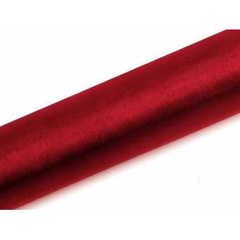 Organza Plain, 0,16 x 9 m, Red