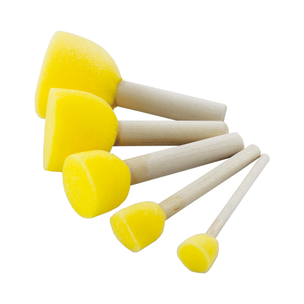 Set of sponge-tip stippling brushes - Pentart - 5 pcs.
