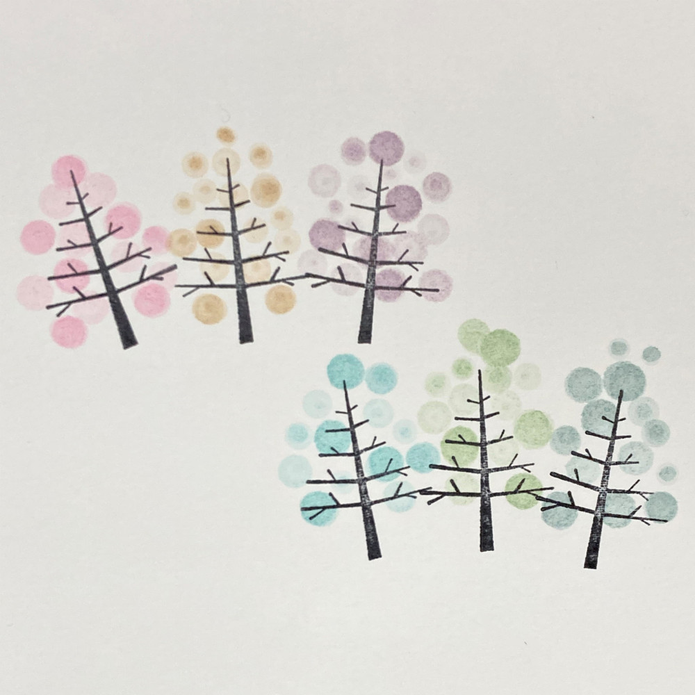 Set of Zig Clean Color Dot pens - Kuretake - Mild Smoky, 6 colors