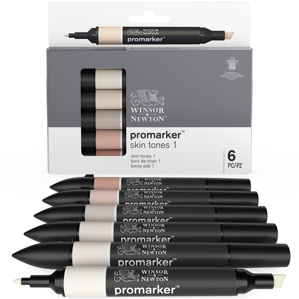Zestaw Promarker - Winsor & Newton -  Skin Tones 1, 6 szt.