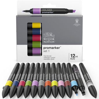 Zestaw Promarker - Winsor & Newton - Set 1, 12 + 1 szt.