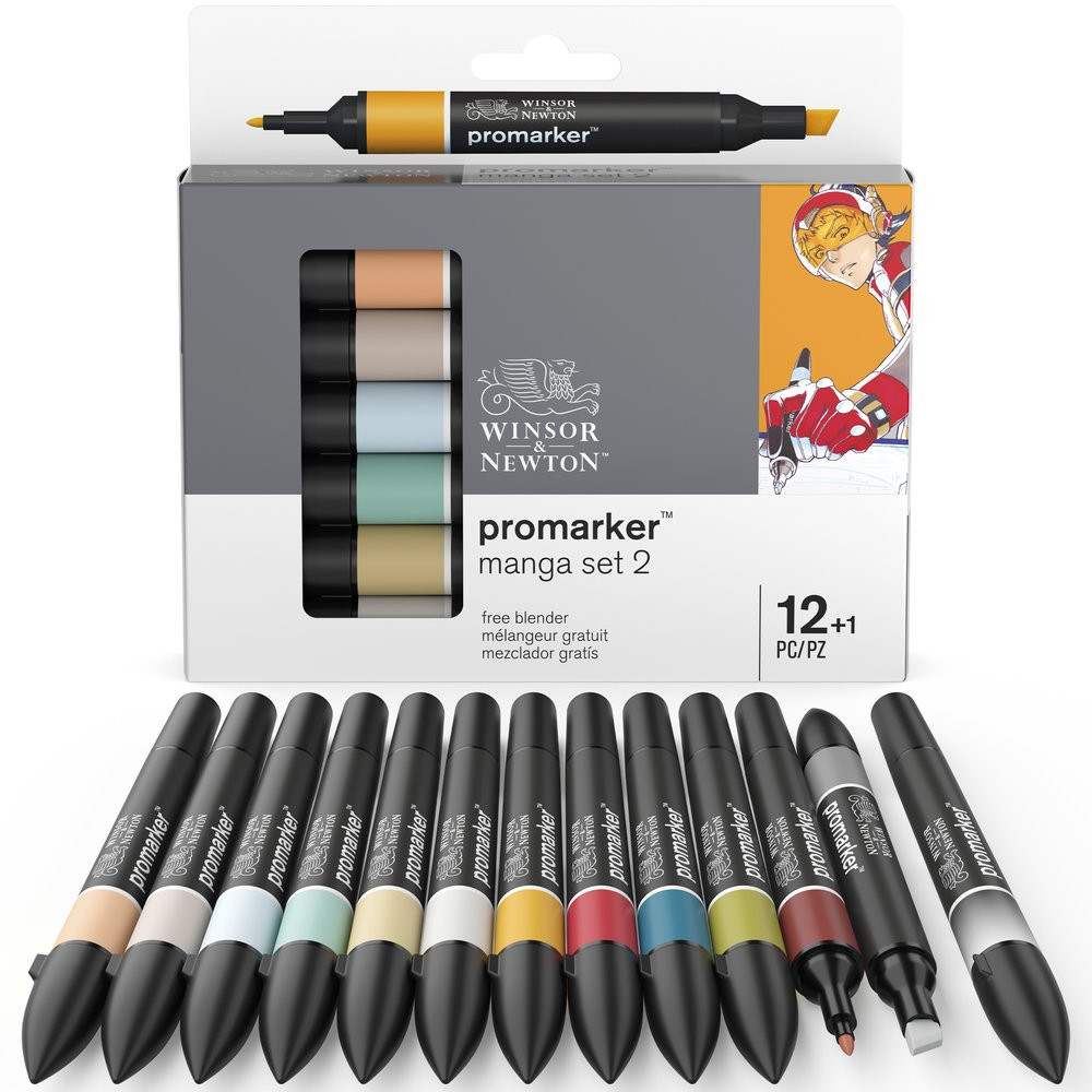 Promarker Manga Expansion 2 Set - Winsor & Newton - 12 + 1 pc.