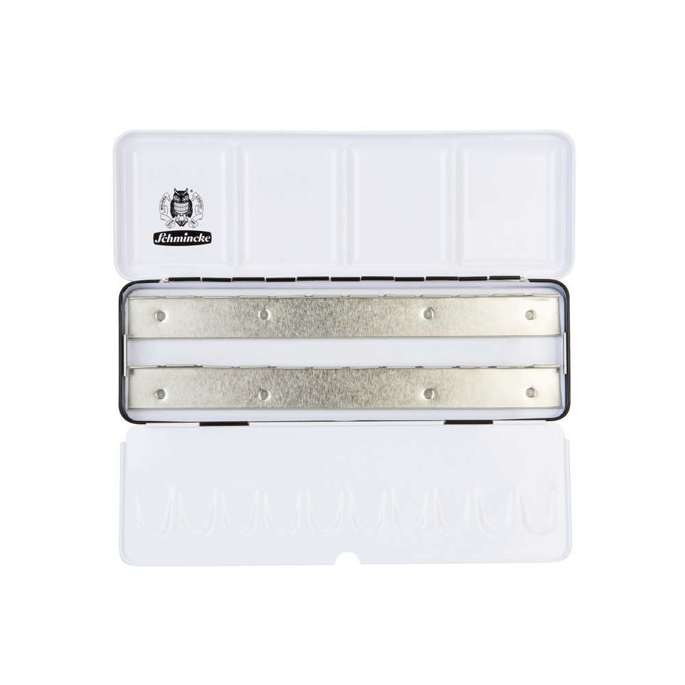 Metal box for watercolor pans and halfpans - Schmincke - 12/24 pcs.