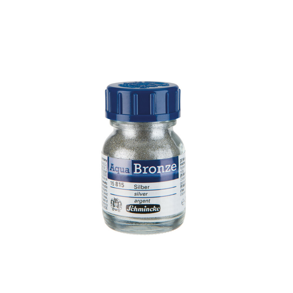 Genuine Aqua Artists' Bronze paint - Schmincke - 815, Silver, 20 ml