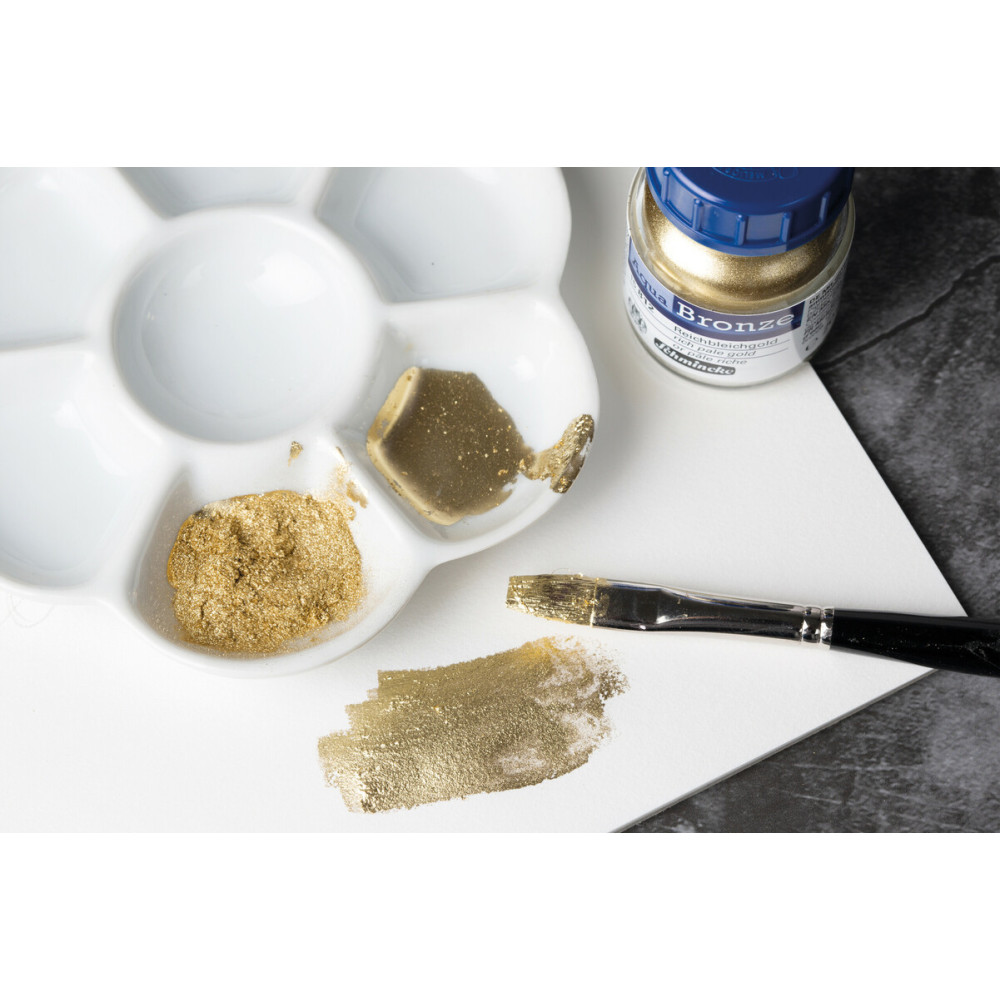 Genuine Aqua Artists' Bronze paint - Schmincke - 812, Rich Pale Gold, 20 ml