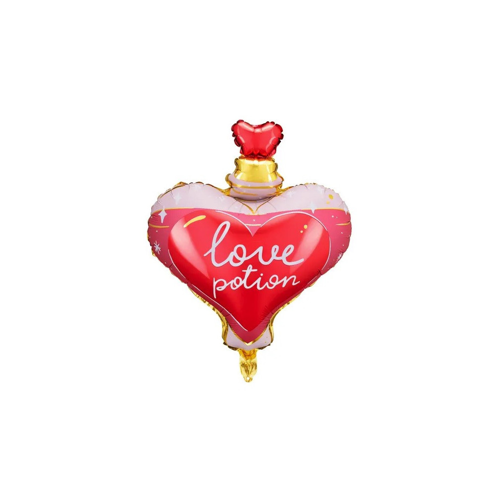 Balon foliowy Eliksir miłości, Love potion - czerwony, 54 x 66 cm