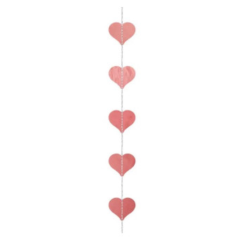 Banner, Hearts - rose gold, 8 cm x 3 m