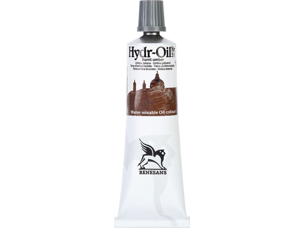 Hydr-Oil water mixable oil paint - Renesans - 51, burnt umber, 60 ml