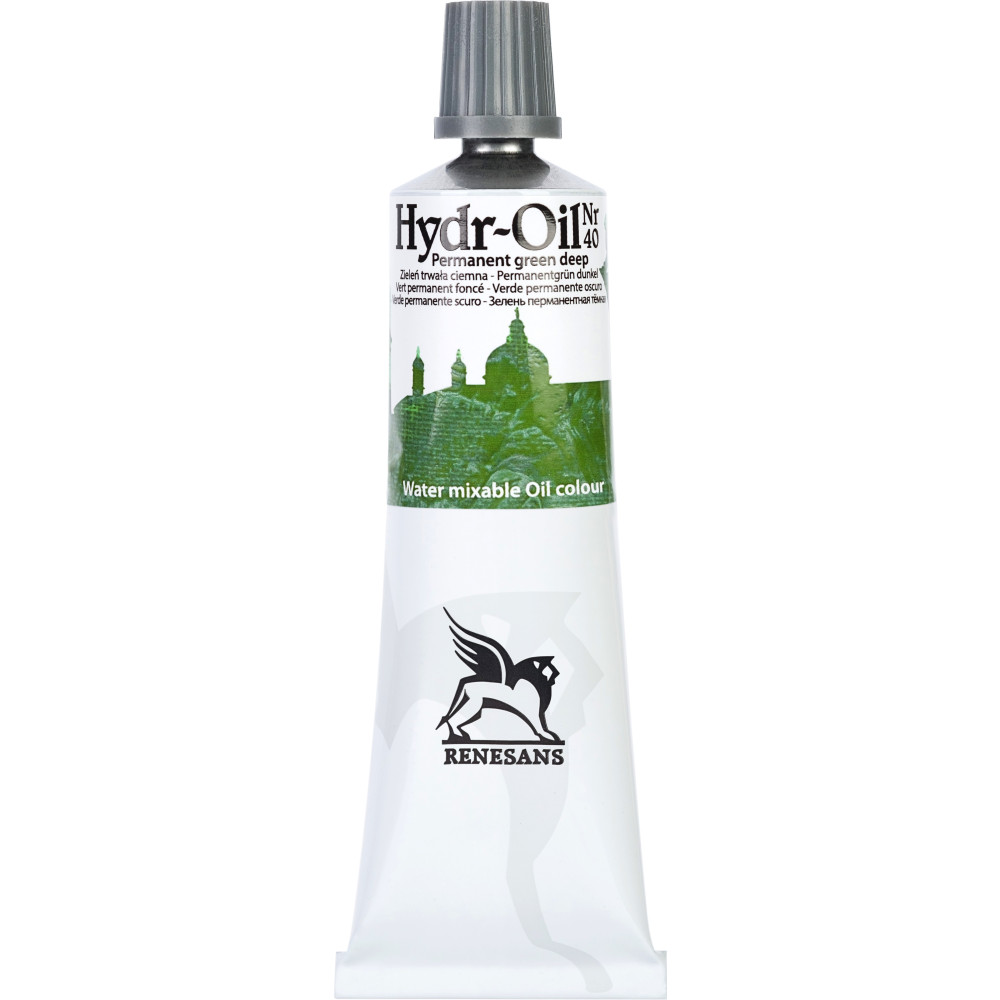 Hydr-Oil water mixable oil paint - Renesans - 40, permanent green deep, 60 ml