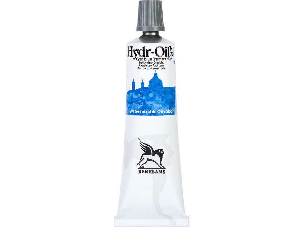 Hydr-Oil water mixable oil paint - Renesans - 30, cyan blue, 60 ml