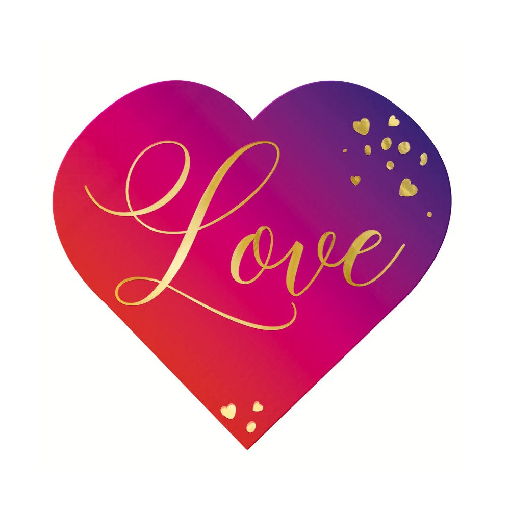 Paper napkins Hearts, Love - ombre, 10 pcs.