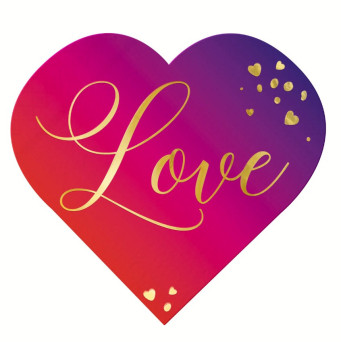 Serwetki papierowe Serca, Love - ombre, 10 szt.