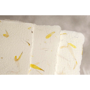 Handmade paper - Kalander - calendula, smooth, A5