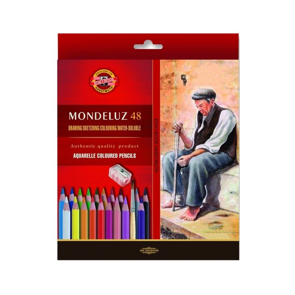 Art set of Aquarell Pencils with brushes - Koh-I-Noor - 48 pcs.